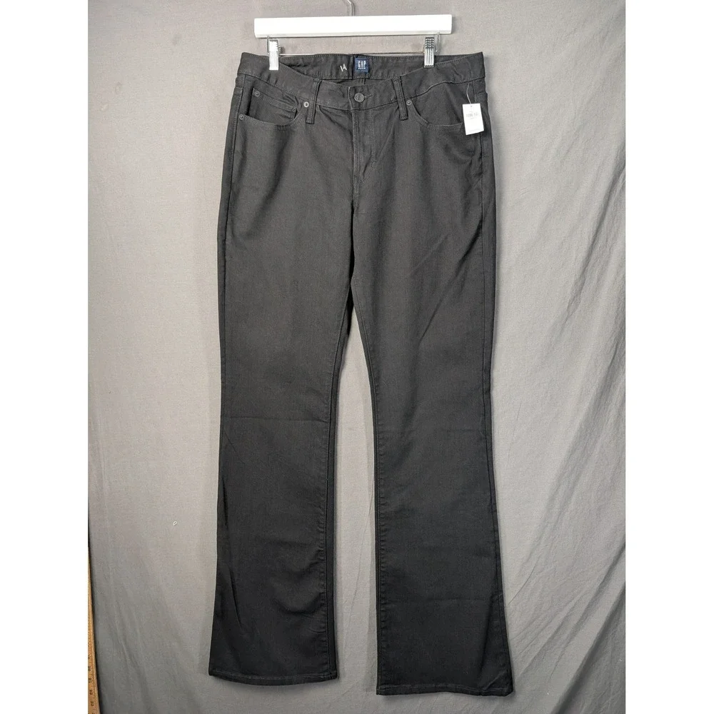 Gap Womens 14 Curvy Bootcut Jeans Black Stretch Denim Mid Rise Pants NWT 7214